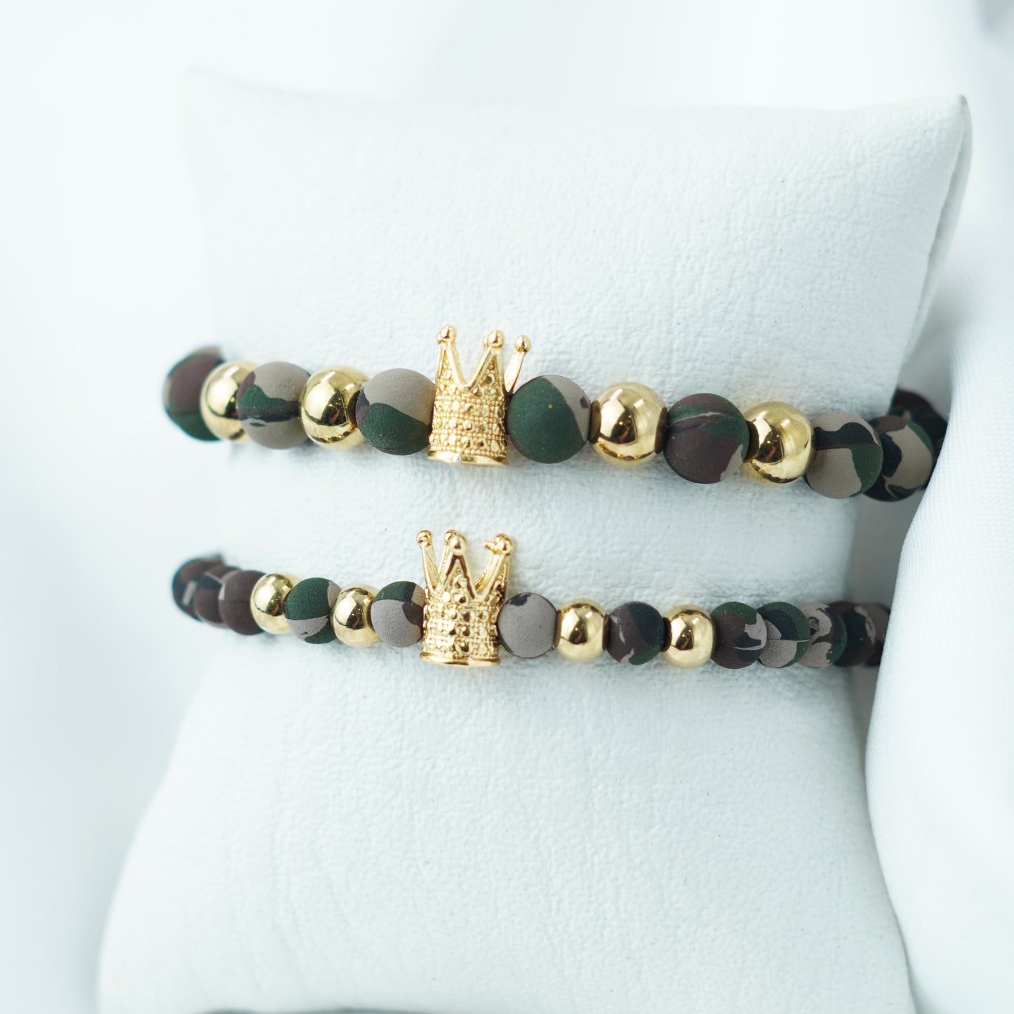 PULSERA PAREJA NEOPRENO CORONA 2X1