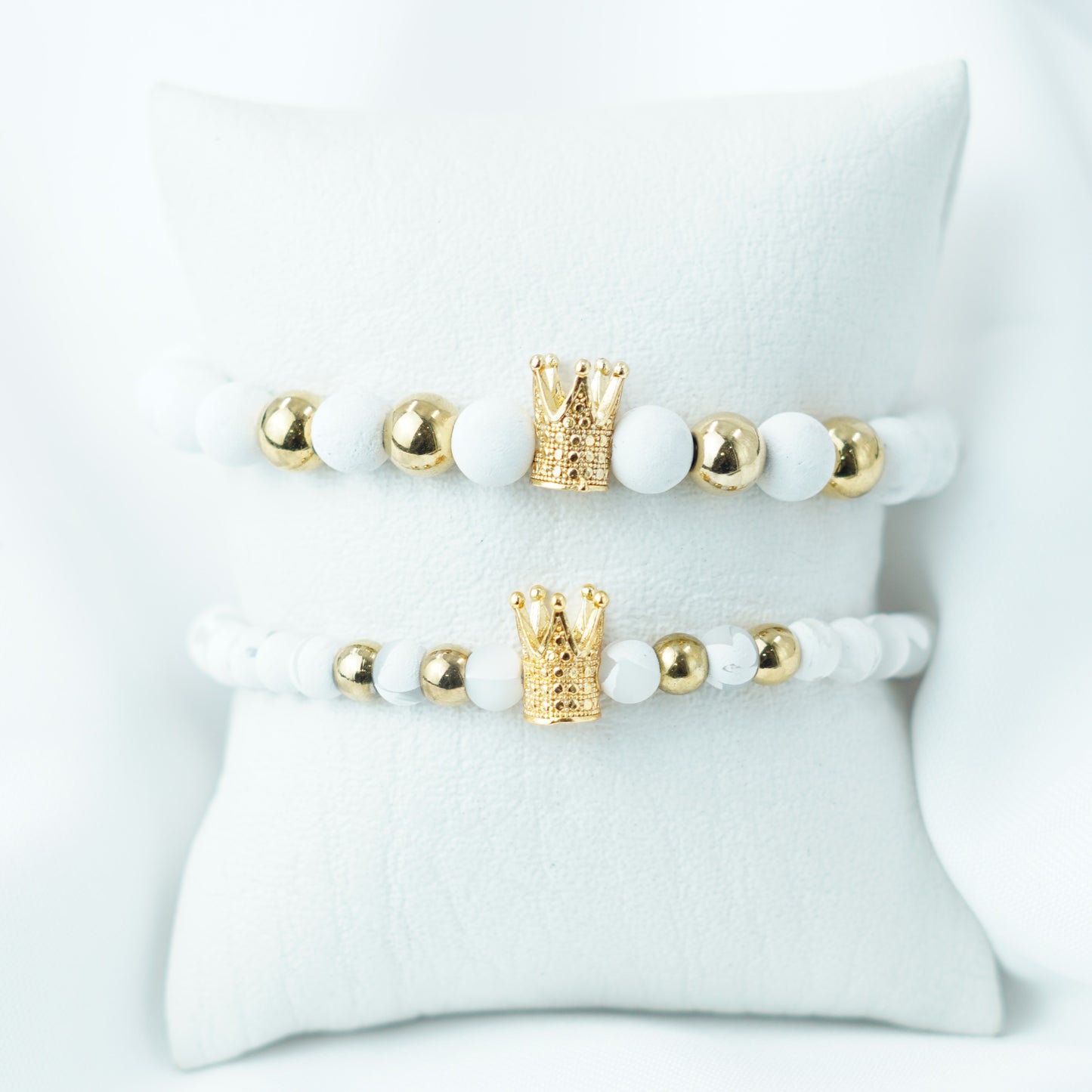 PULSERA PAREJA NEOPRENO CORONA 2X1