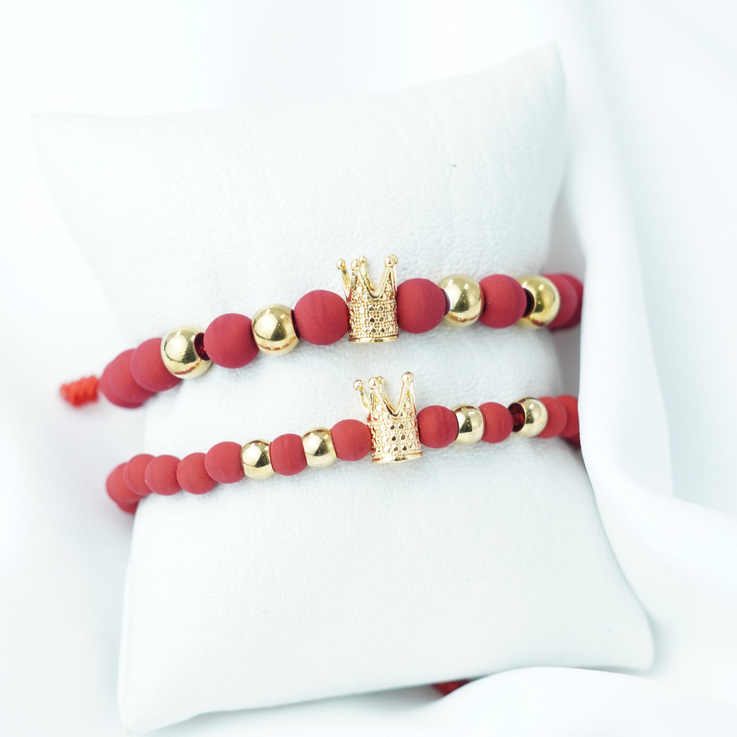 PULSERA PAREJA NEOPRENO CORONA 2X1