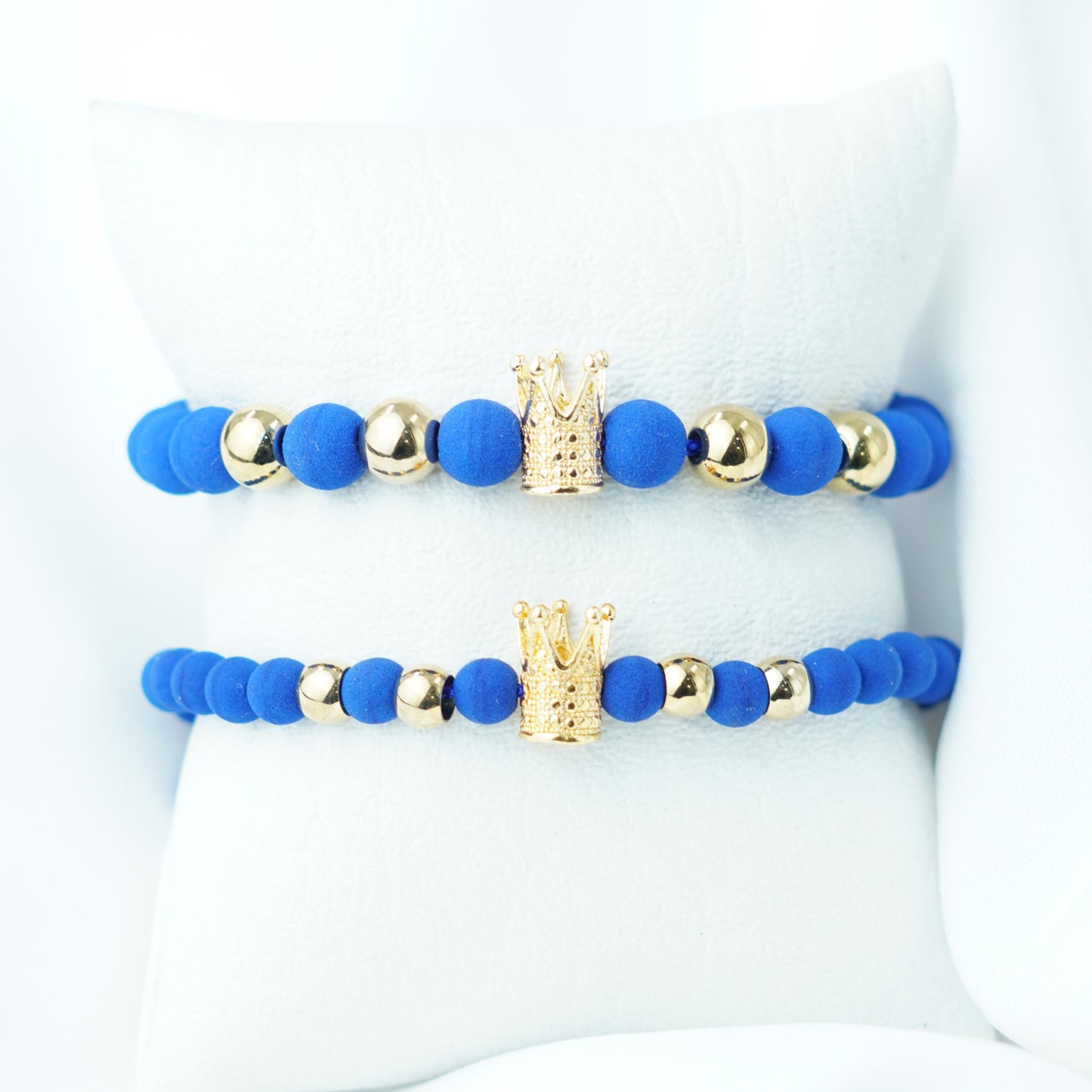 PULSERA PAREJA NEOPRENO CORONA 2X1