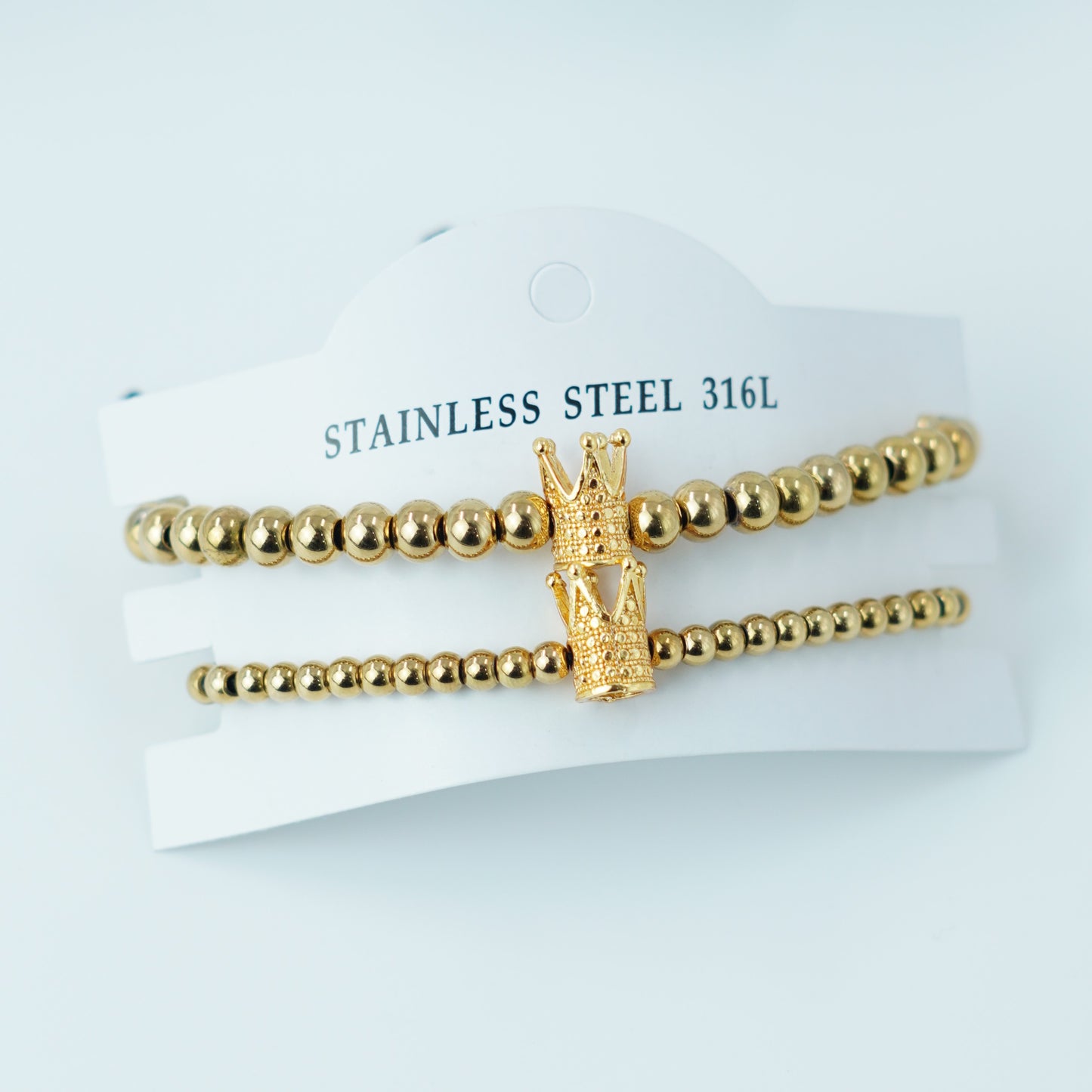 PULSERA BALIN SEGUIDO CORONA 2X1 DORADA