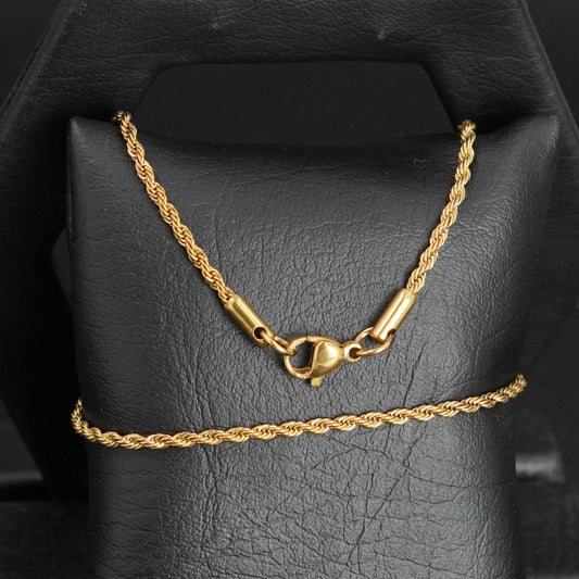 Cadena Lazo - baño en ORO 18K