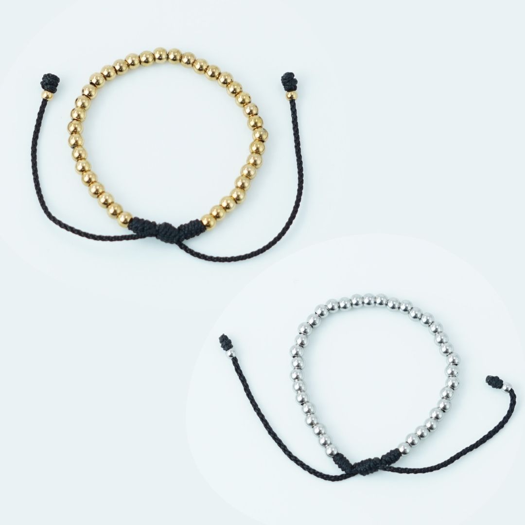 💞PULSERA PAREJA 2x1💞BAÑO EN ORO 18K