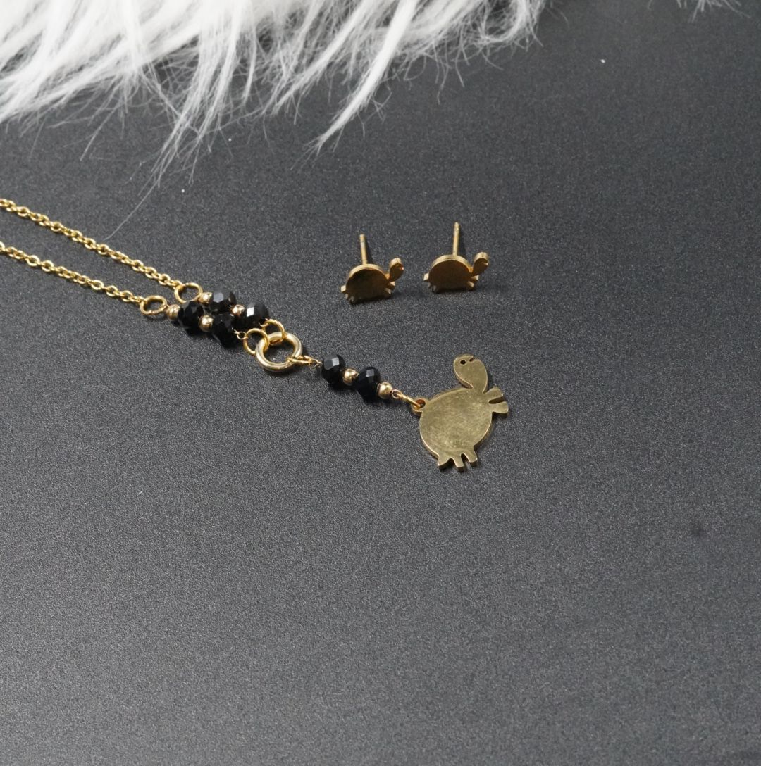 JUEGUITO CORBATIN MURANO TORTUGA NEGRO