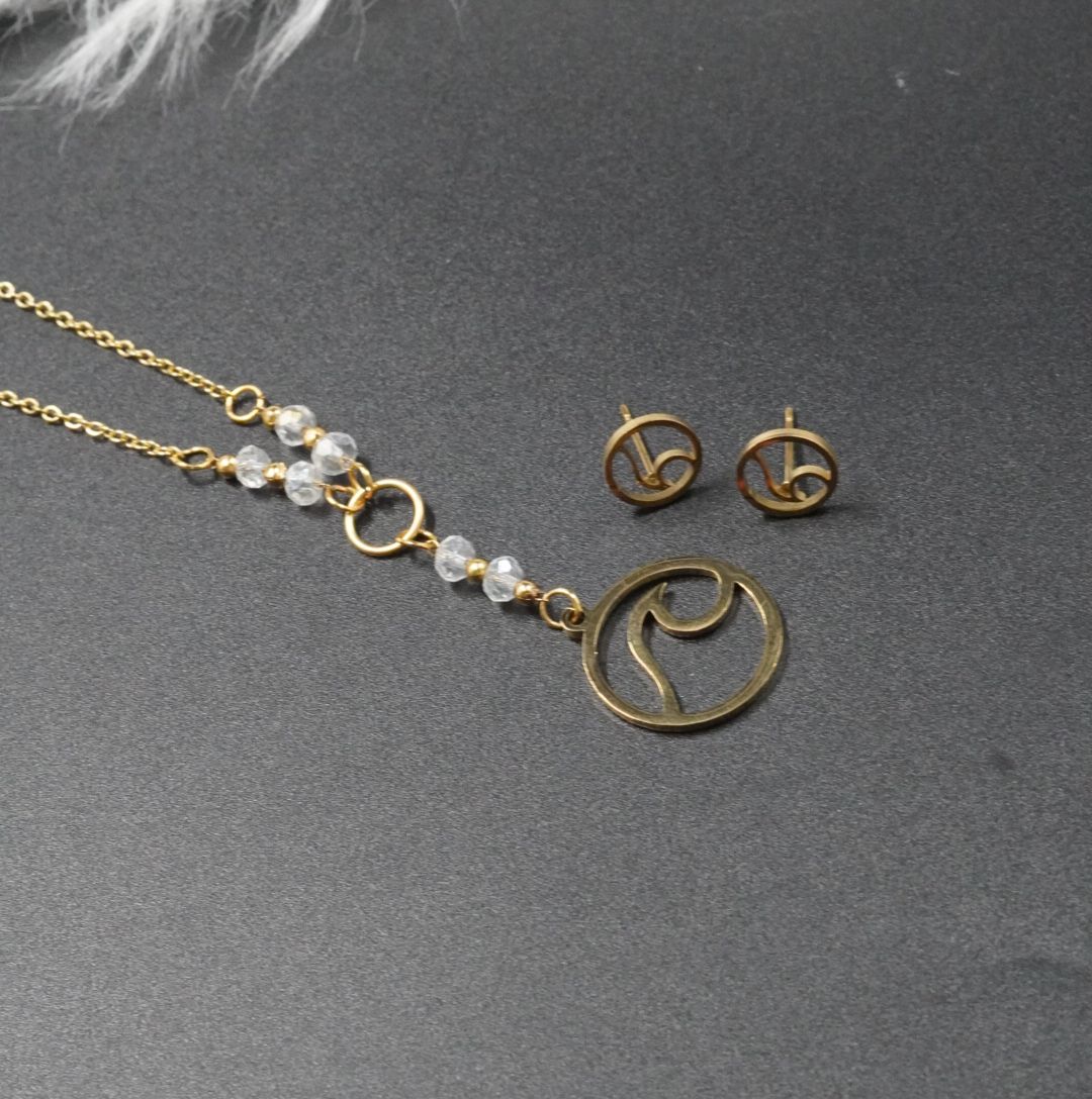 JUEGUITO CORBATIN MURANO OLA BLANCO