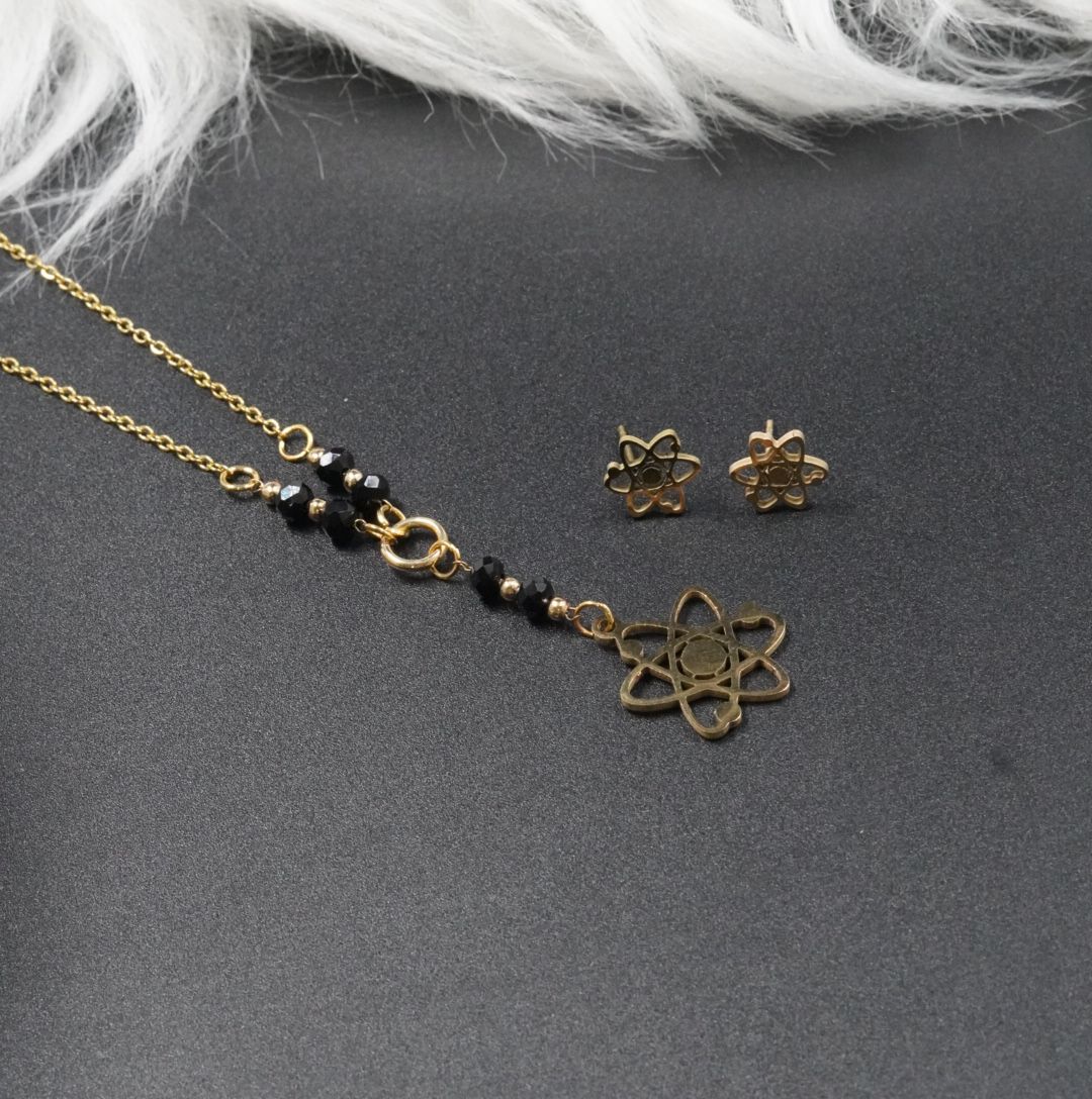 JUEGUITO CORBATIN MURANO ATOMO NEGRO