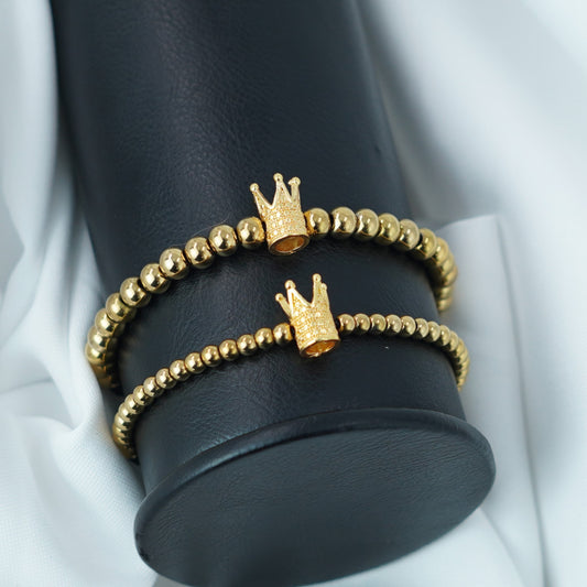 PULSERA BALIN SEGUIDO CORONA 2X1 DORADA
