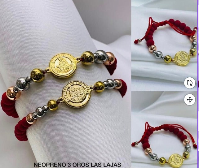 Pulsera Neopreno Tres Oros Medallas