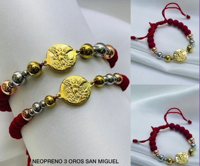 Pulsera Neopreno Tres Oros Medallas