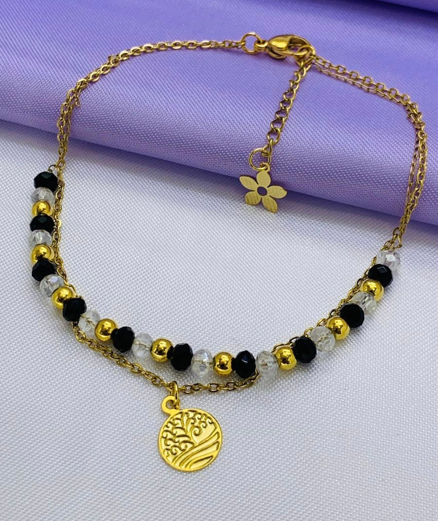 Tobillera Murano 4mm Dije Colgante