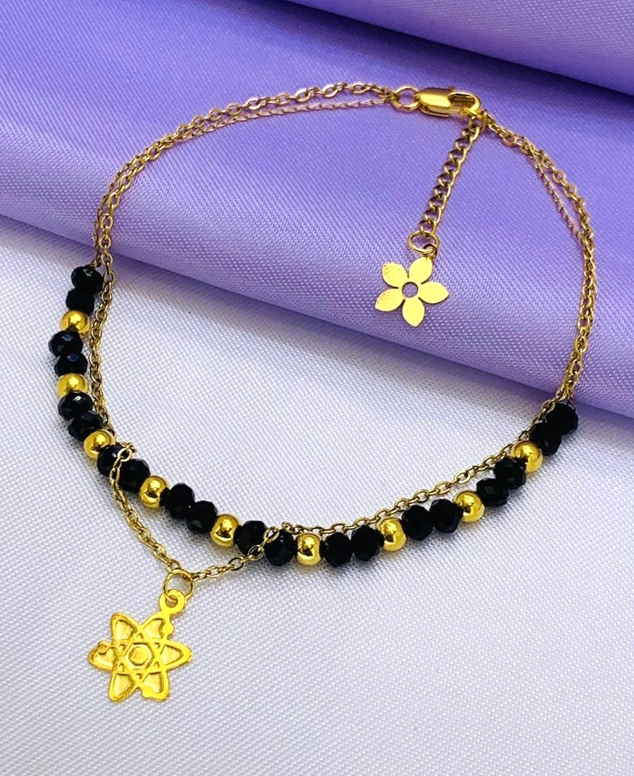 Tobillera Murano 4mm Dije Colgante