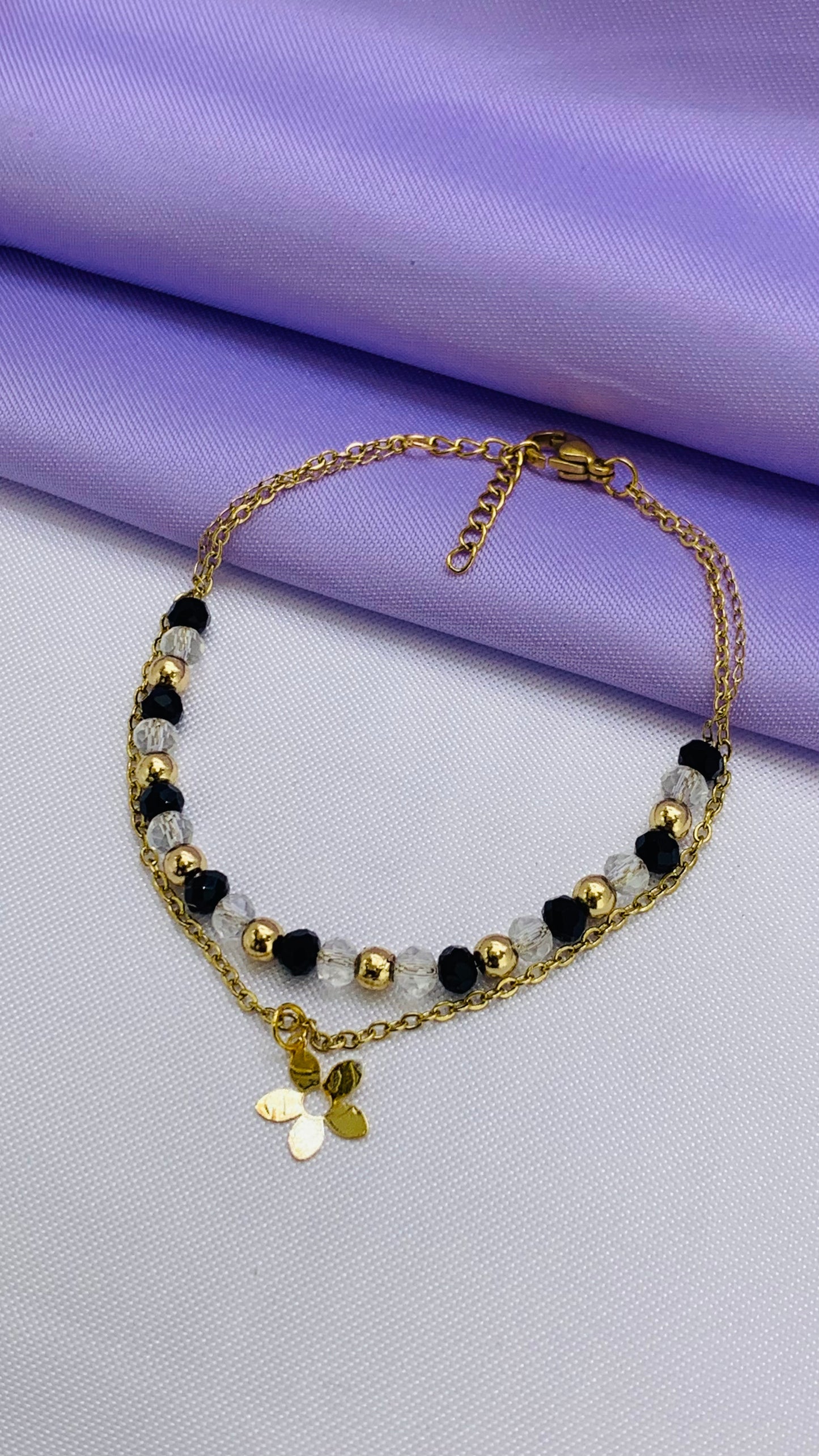 Pulsera Róndela 4mm Dorada