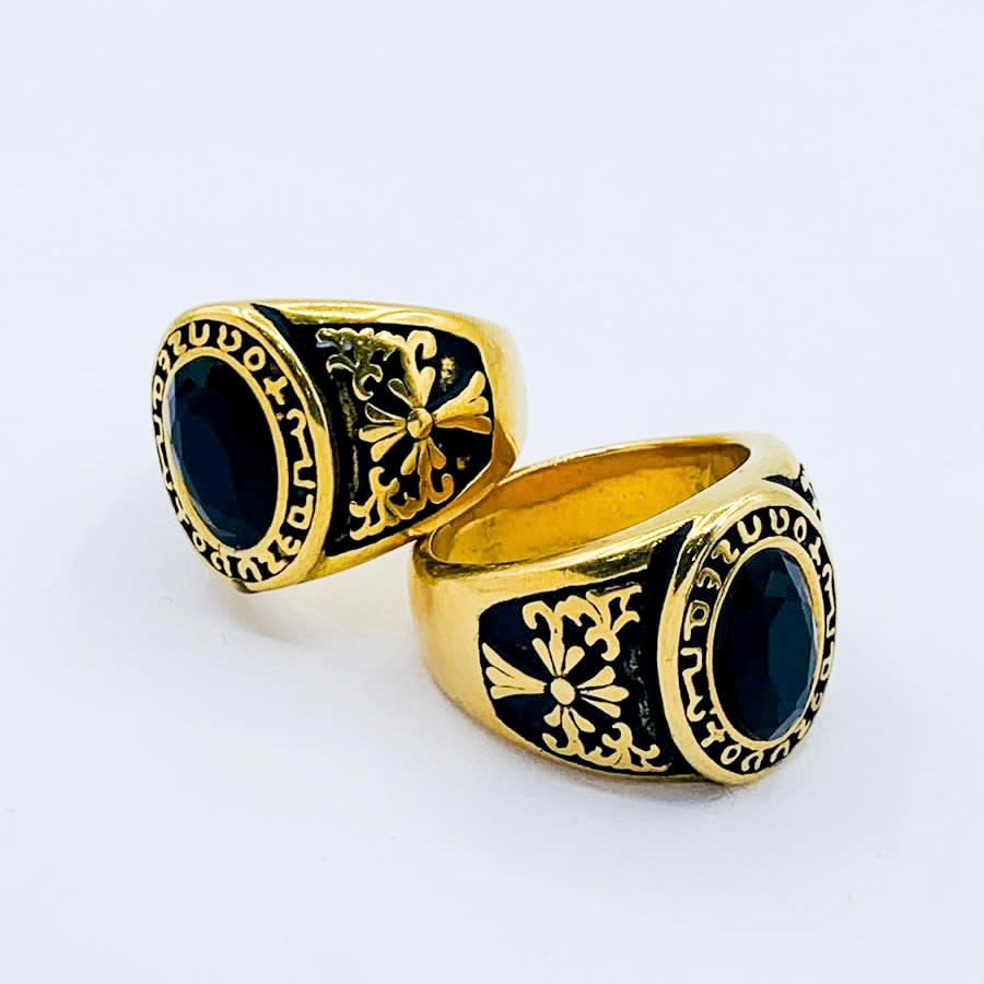 ANILLO HOMBRE-NIÑO
DORADO REAL CON PIEDRA