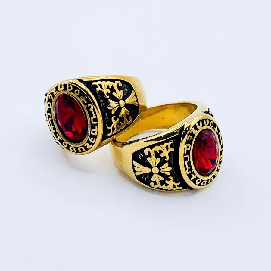 ANILLO HOMBRE-NIÑO
DORADO REAL CON PIEDRA