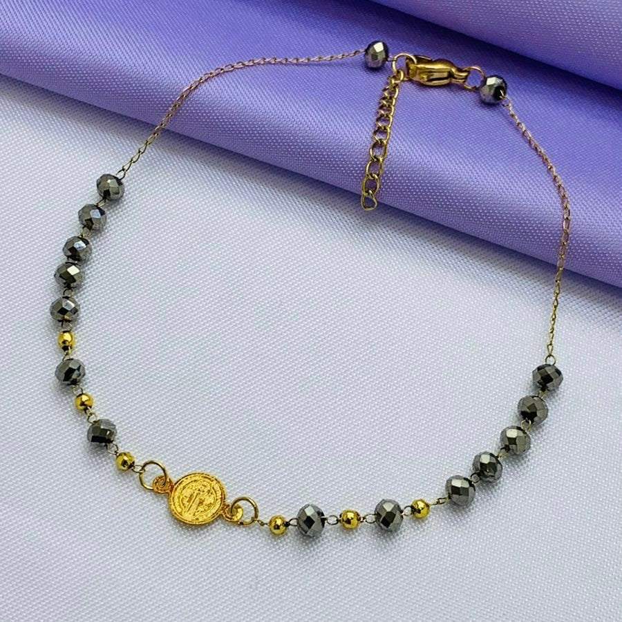 Tobillera Murano Dorada 4mm San Benito