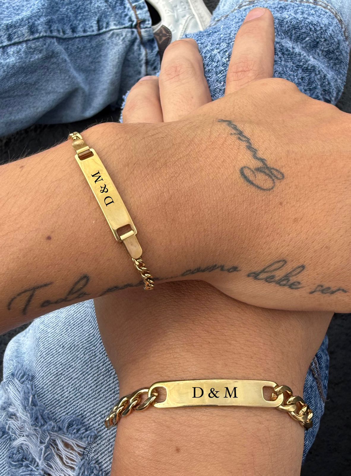 💞 Dos Pulseras Baño Oro 18K, Un Solo Amor: El Regalo Perfecto para Parejas 💞