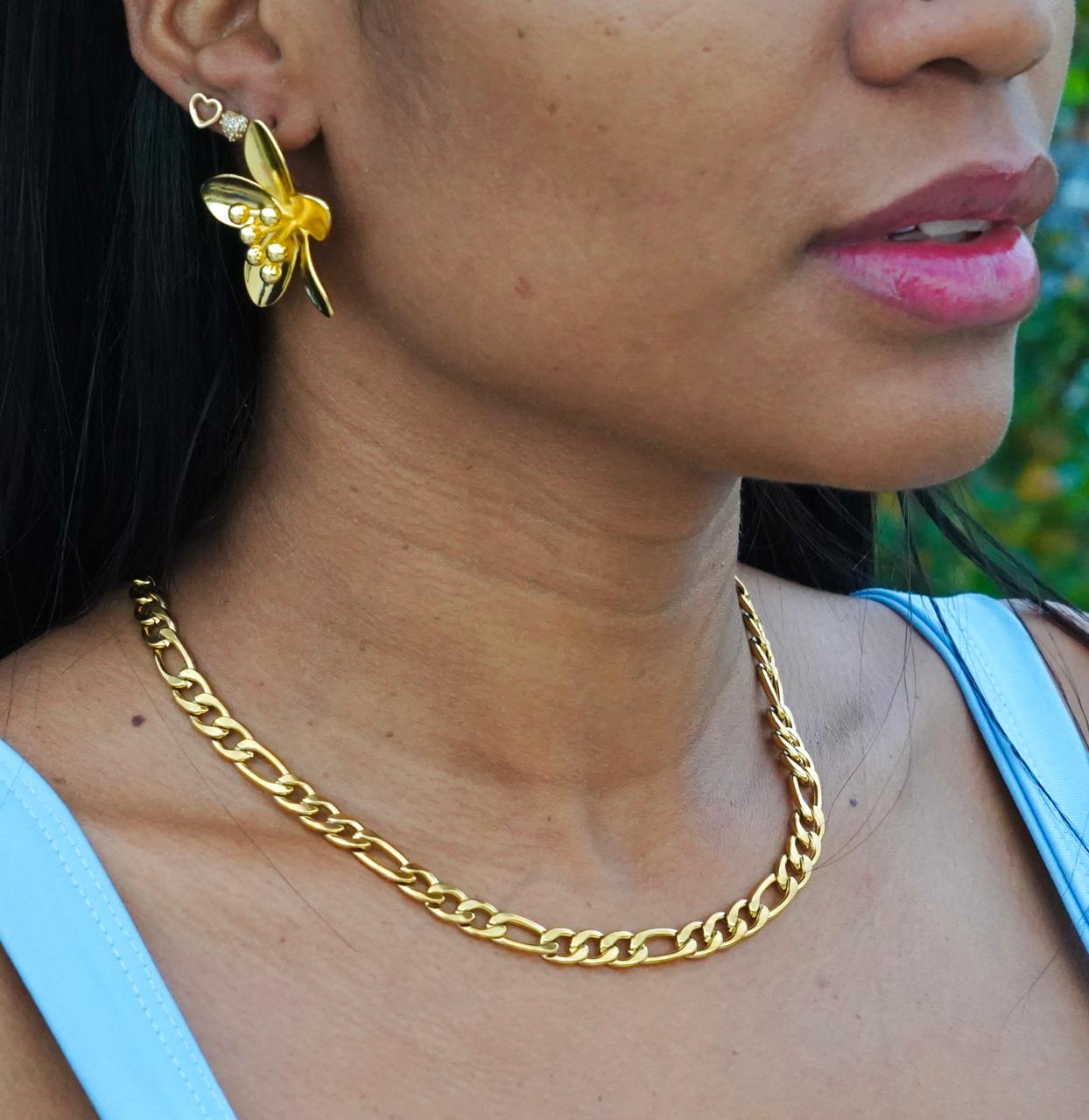 CADENA CARTIER BAÑO ORO 18K Y PLATEADA