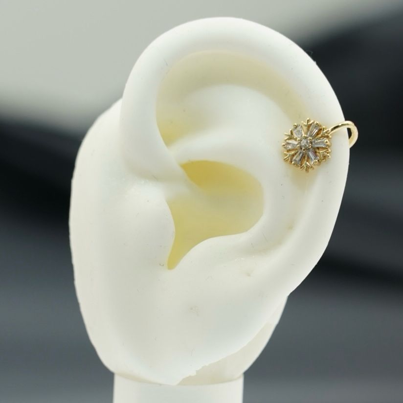 EARCUFF FLOR PIEDRAS DORAD-PLATA-ROSA