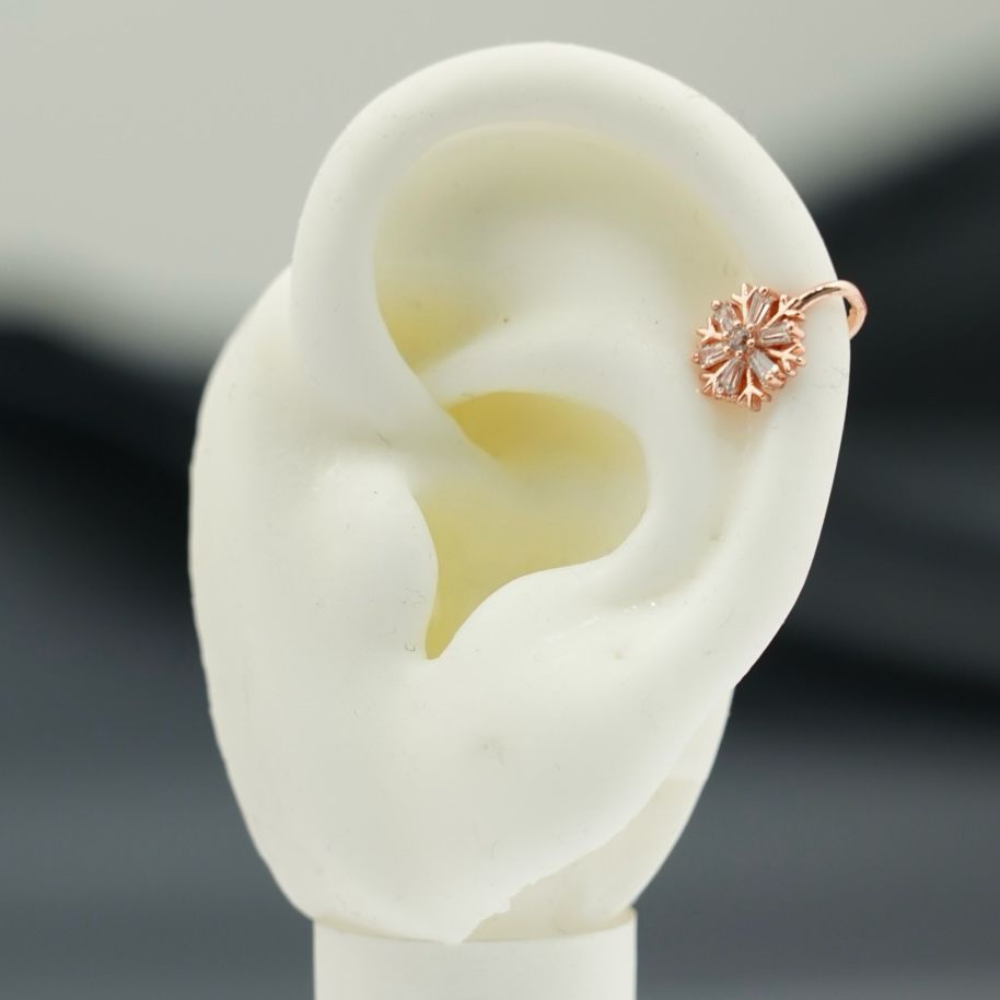 EARCUFF FLOR PIEDRAS DORAD-PLATA-ROSA