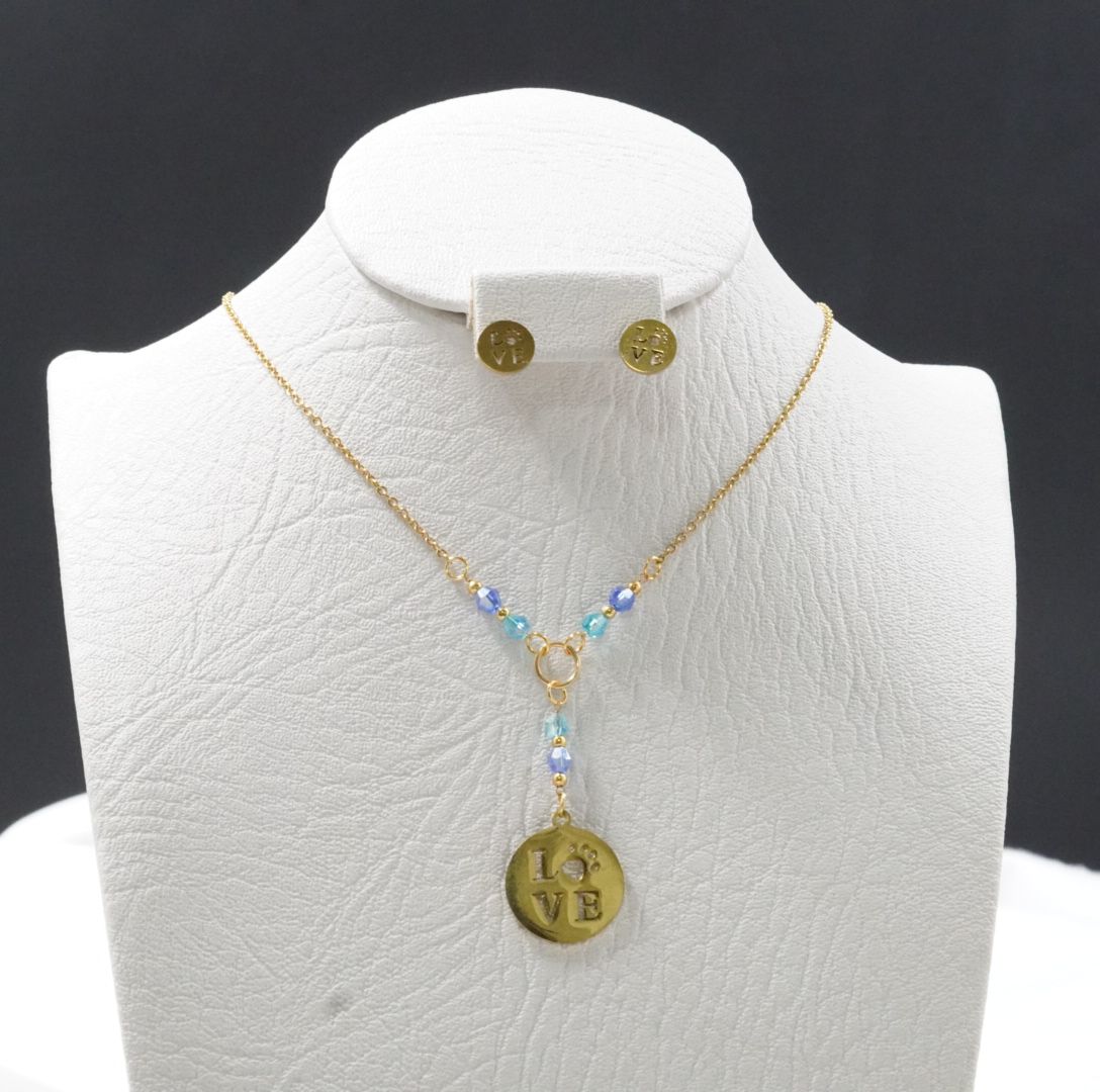 JUEGUITO CORBATIN MURANO LOVE AZUL