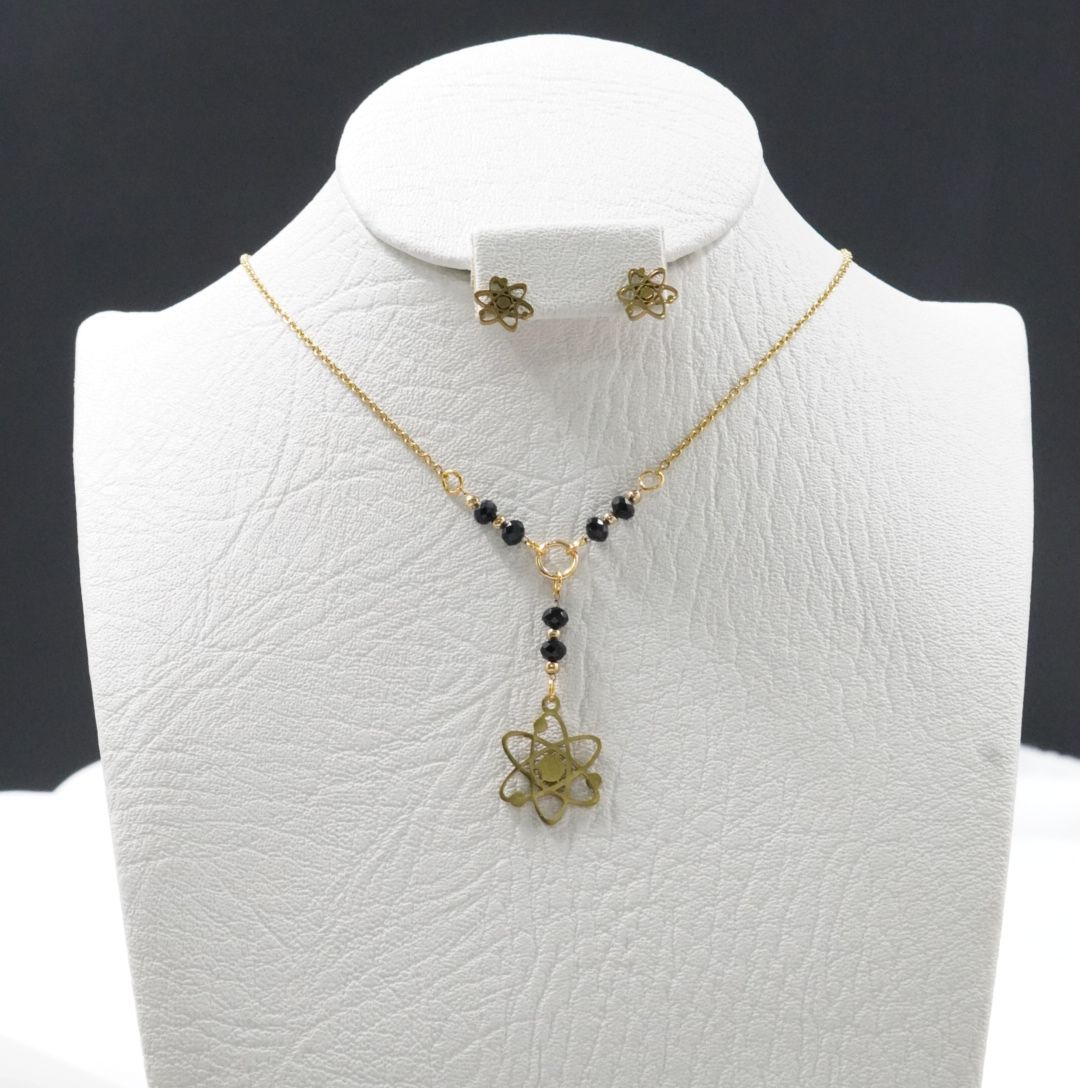 JUEGUITO CORBATIN MURANO ATOMO NEGRO