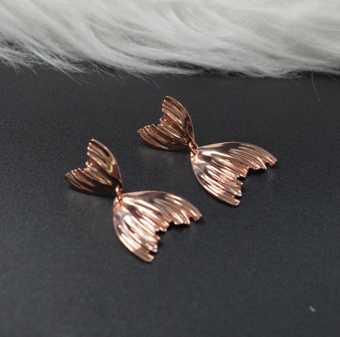 ARETE RODIO TIPO SIRENA ROSADO