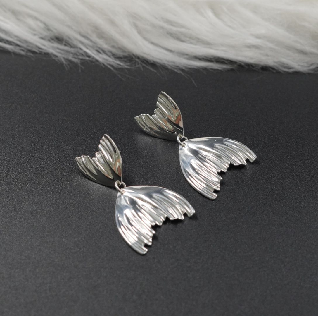 ARETE RODIO TIPO SIRENA PLATEADO