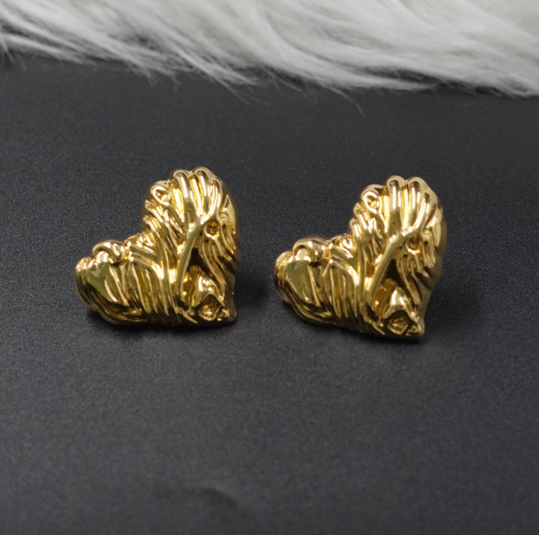 ARETE RODIO CORAZON RAYITAS DORADO